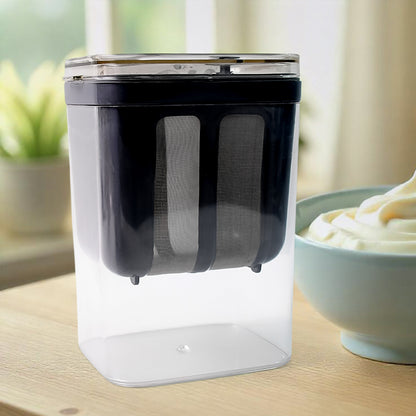 2 in 1 Multifunctional Yogurt Strainer with Storage Container (1100ml) | Curd Maker & Food Strainer