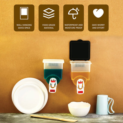 Wall Mounted Oil Dispenser Bottle (1100ml) | Leak-Proof Kitchen Oil Container