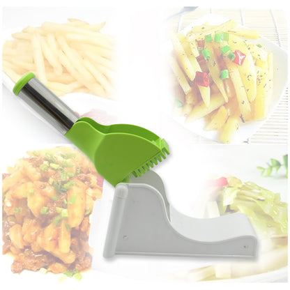 Virgin Plastic French Fry Chipser | Potato Slicer with Container for Home Kitchen