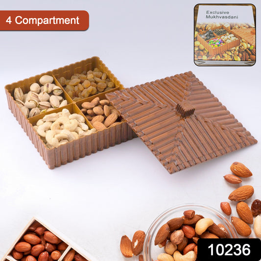 Plastic Multipurpose Dry Fruit & Chocolate Box | Stylish Mouth Box (1 Pc)