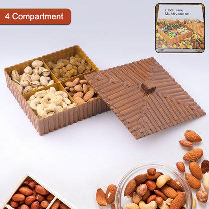 Plastic Multipurpose Dry Fruit & Chocolate Box | Stylish Mouth Box (1 Pc)