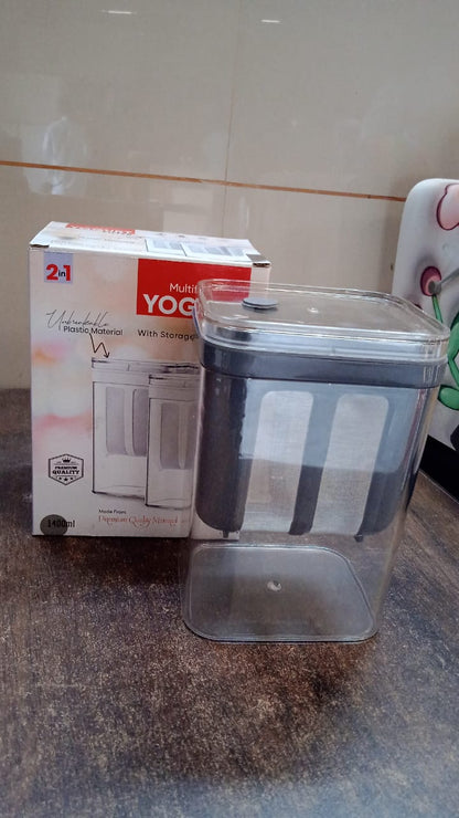 2 in 1 Multifunctional Yogurt Strainer with Storage Container (1100ml) | Curd Maker & Food Strainer